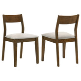 Best Furniture Outlet - Coaster - Almonte Dining Chair Upholstered Seat Dark Brown (Set of 2) - 108922
